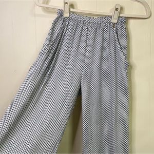 Flowy Beach Pants - indigo black & white - handmade in Bali